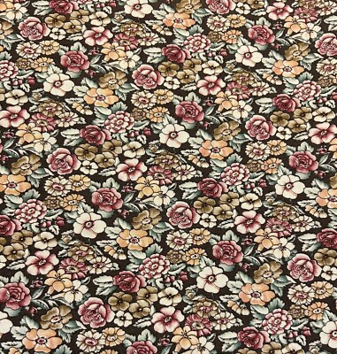 Vintage 80 s Marcus Brothers Textiles INC Floral 100% Cotton Fabric 36X36