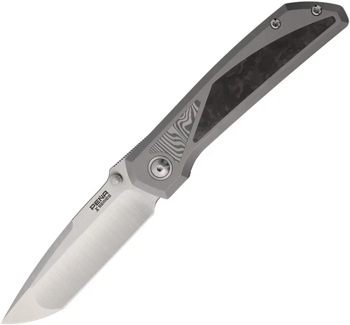Pena Knives Mula Framelock Titanium & Carbon Fiber Folding M390 Tanto Knife E61