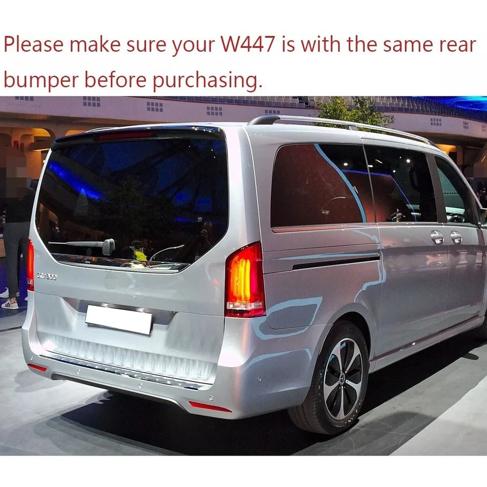 For 15-18 Mercedes Benz W447 Vito Metris A Rear Bumper Diffuser Trim Cover Foto 2 de 4