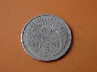 FRANCE. 2 FRANCS MORLON ALUMINIUM 1950. - Photo 1/2