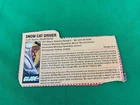 Snow Cat Driver FROSTBITE CARD ONLY! cut out dossier GI Joe 1980s