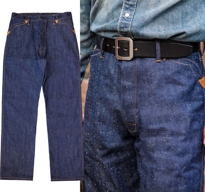 Red Tornado Men's Jeans Loose Straight Fit Raw Denim Pants Selvedge Greenebaum
