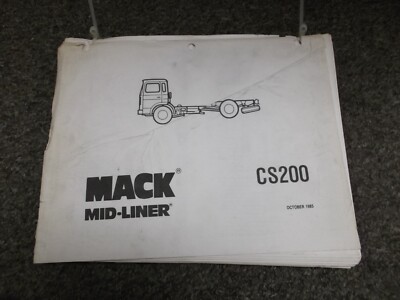 1977-2000 Mack Mid-Liner CS200 Heavy Duty Truck Parts Catalog Manual 1998 1999