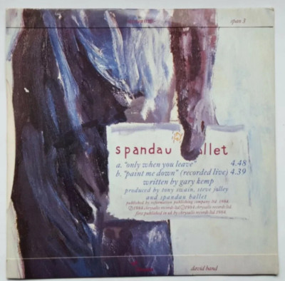 Spandau Ballet - Only When You Leave - SPAN 3  Chrysalis  7'' vinyl EXC CONDITION