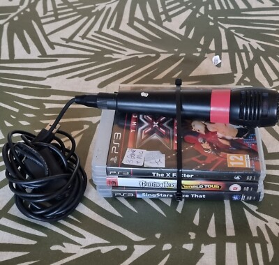 3x Singspiele 1+ Mikrofon Playstation 3 Singstar X Factor Guitar Hero