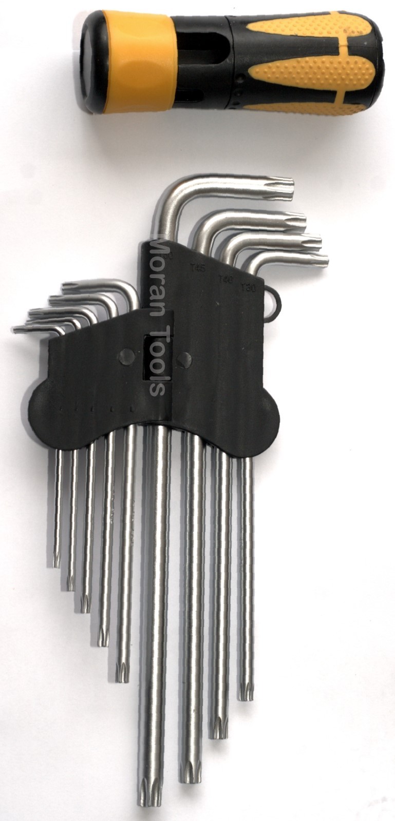 Torx allen key set 9pc Star Security long T10 T15 T20 T25 T27 T30 T40 T45 T50
