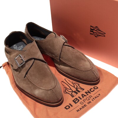 Di Bianco NWB Single Monk Strap Dress Shoes Size 9.5 US in Brown Suede Di Bianco NWB Matera Suede Monk Strap Dress Shoes Size 11.5  main image 3