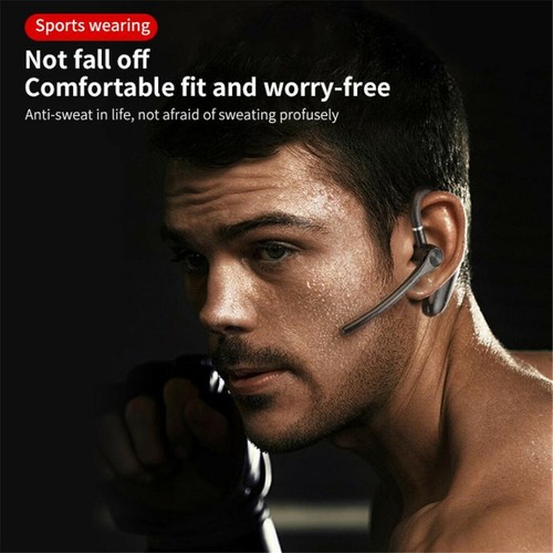 Wireless Earphone Bluetooth Driving Headset with Mic for iOS Android Phones - Photo 3 sur 14