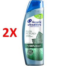 2 X Head & Shoulders Shampoo Antiforfora Pulizia Profonda Antiprurito Con Menta