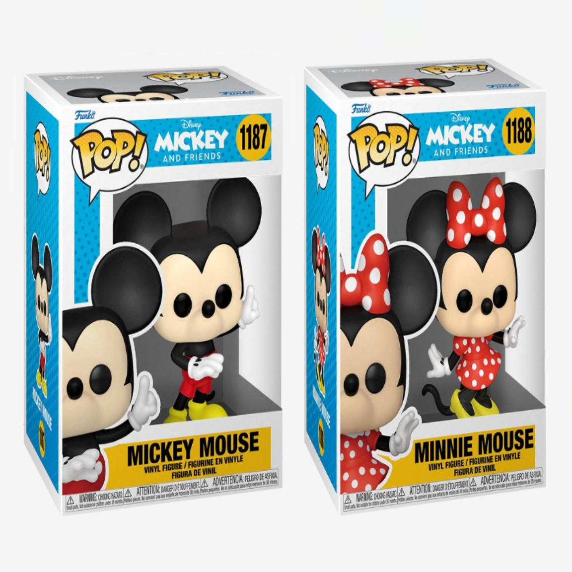 FUNKO DISNEY MICKEY AND FRIENDS MICKEY MOUSE AND MINNIE MOUSE