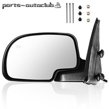 Driver Side Power Heated View Mirror Chrome For 1999-2002 Chevy Silverado Sierra Driver Side Power Heated View Mirror Chrome For 1999-2002 Chevy Silverado Sierra