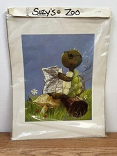 Vintage Suzy's Zoo Turtle Art Print Picture 1969 in Package Design 302