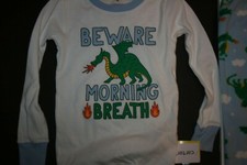 New Carter's 2 Piece Pajamas Boys 4T NWT Dragon Cotton Top  Fleece Pants