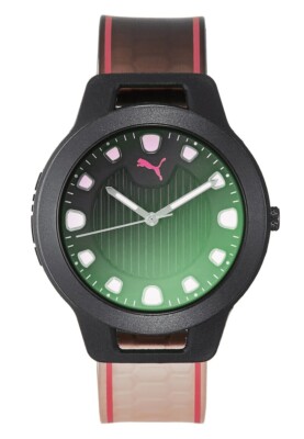 Womens Wristwatch PUMA RESET V1 P1026 Silicone Black Red Green NEW UK