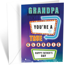 Greetings Father'S Day Card for Grandpa, Made in America, Eco-Friendly, Thick Ca