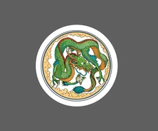 Dragon Sticker Green Seal Waterproof Fantasy Book Movie Gift NEW