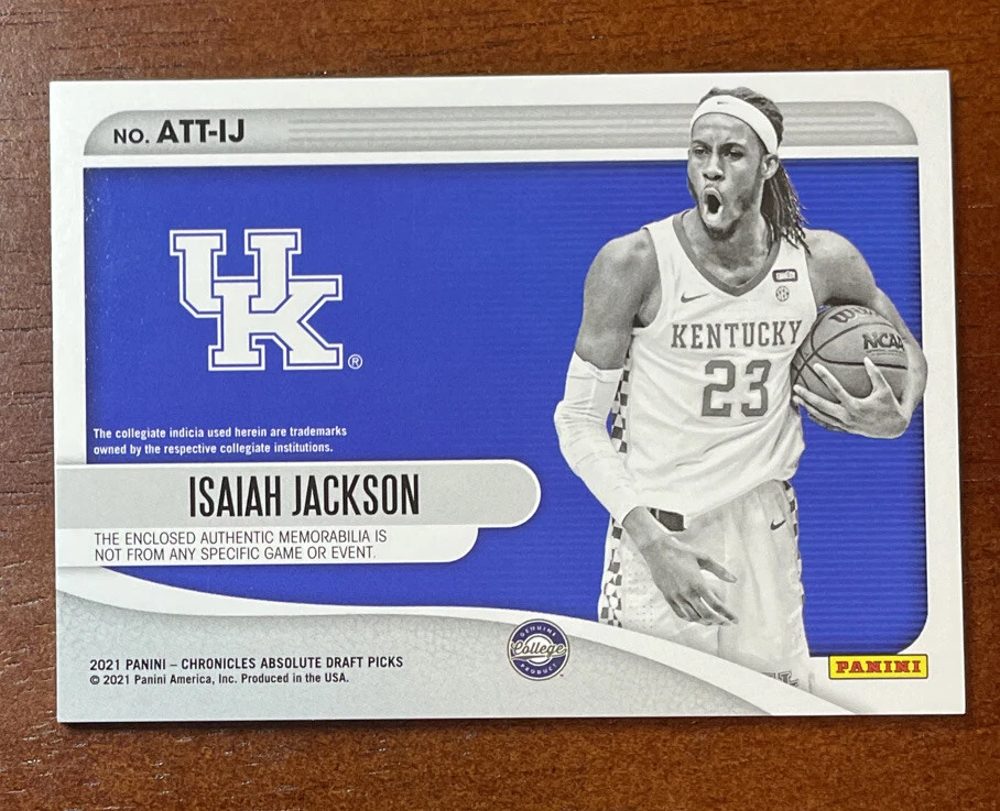 2021-21 Panini Chronicles Draft ISAIAH JACKSON Tools of the Trade Relic RC Green - Image 2 of 2