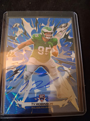 Ty Robinson Philadelphia Eagles Rookie Auto Hard Signed Topps Serial #42/99