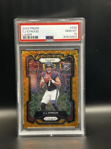 2023 Prizm C.J. Stroud RC Lazer Rookie #339 Texans PSA 10