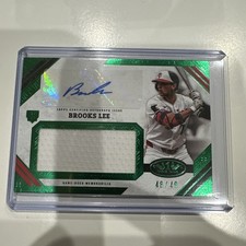 Brooks Lee 2025 Topps Tier One Jumbo Relic Autographs green /49 Twins RC