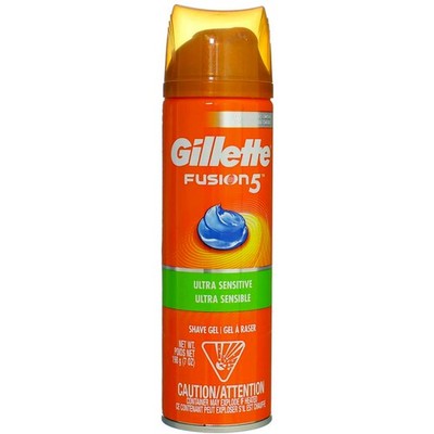 Gillette Fusion5 Ultra Sensitive Shave Gel, 7 oz