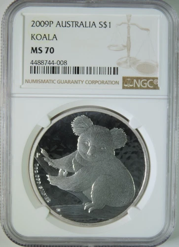2009 P Australia Koala 1oz .999 Silver $1 Coin NGC MS70