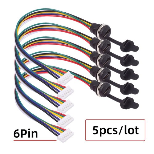 NFHK 5pcs/Set DIY OEM Type C Female Socket to 6Pin Header Cable Pitch=2.0mm P... - Picture 2 of 9