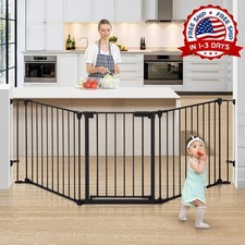 Puerta para beb s extra ancha de 80", puerta para perros para escaleras de casa