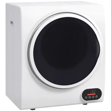 HOMCOM Portable Clothes Dryer 120V 850W Laundry Dryer for Apartment, White