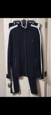 Polo Ralph Lauren Men's Tracksuit Black,White, Red Pony SZ XL Jacket Pants XXL