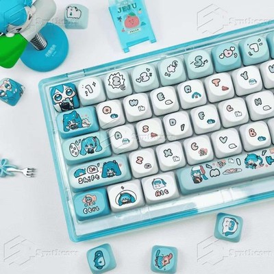 Hatsune Miku 130 PCS MOA Profile Anime Keycap Set For Mechanical Keyboard