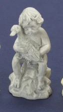Dollhouse Miniature Grey Boy with Duck by Falcon Miniatures