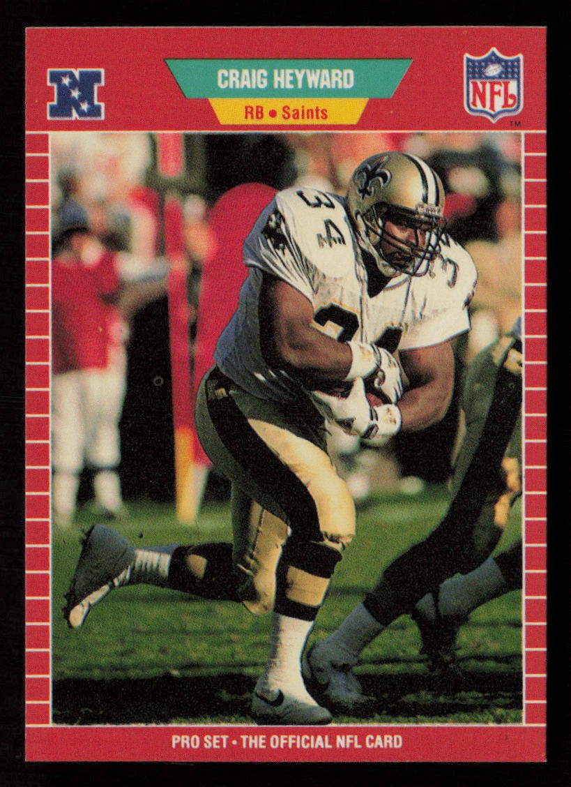 Craig Heyward 1989 Pro Set Series 1 #267 RC Rookie New Orleans Saints