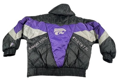 Vintage Kansas State Wildcats Men s Size XL Pro Player Black Embroidered Jacket 