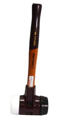 Halder Simplex 80 Mallet w Black Rubber/Superplastic Inserts & Cast Iron Housing