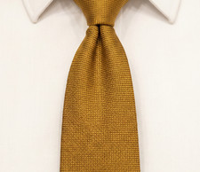 NWOT BRIONI Woven Dark Bronze & Black Silk Ne...