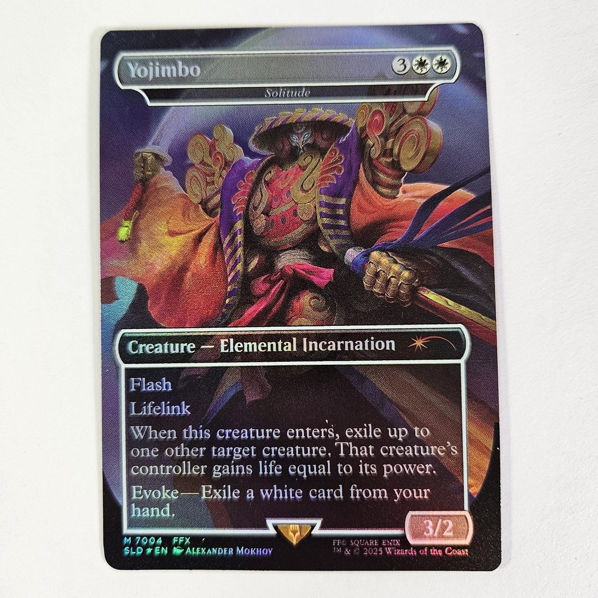 Yojimbo Solitude Rainbow Foil Secret Lair Final Fantasy MTG