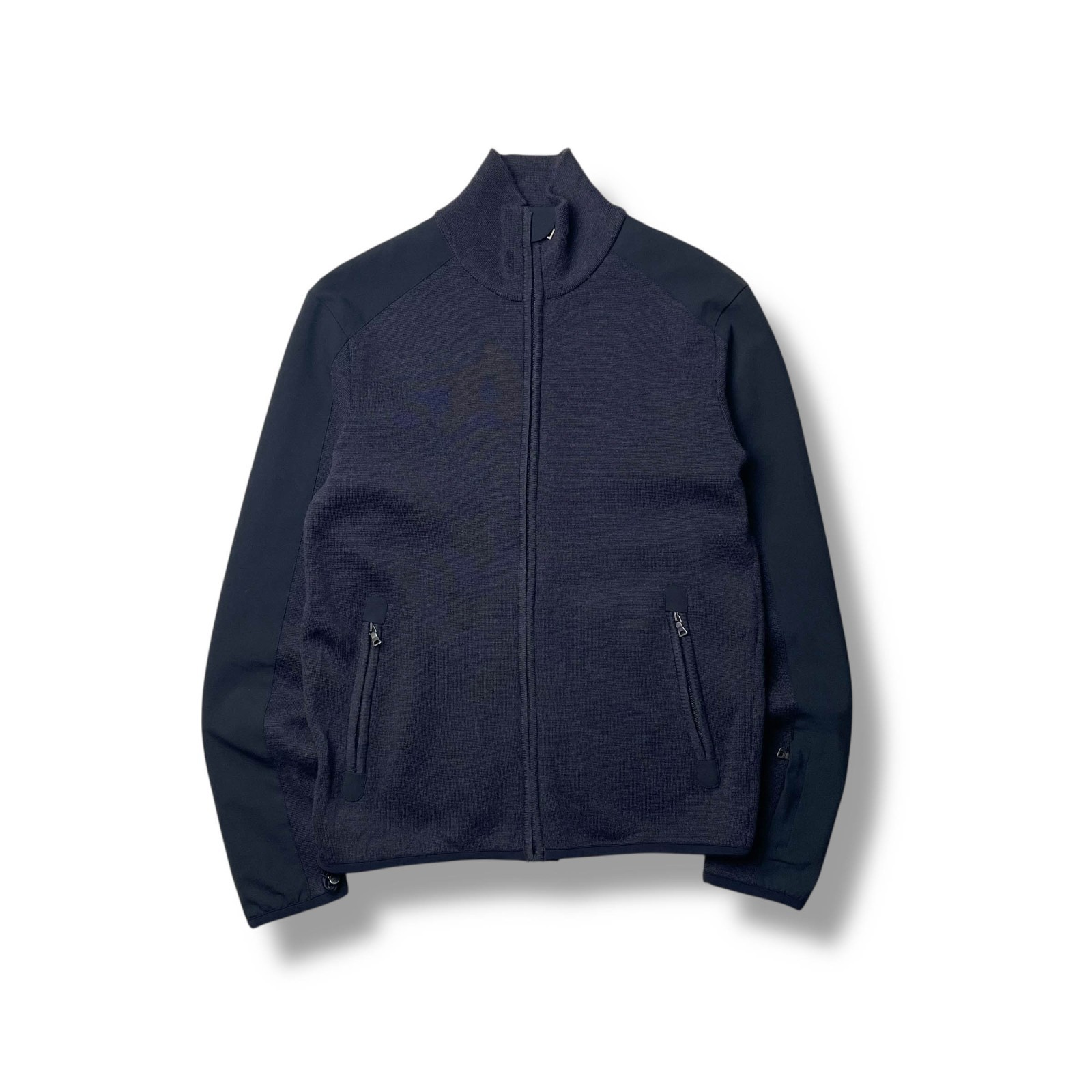 Prada Sport Wool & Nylon Panelled Technical Knit Jacket