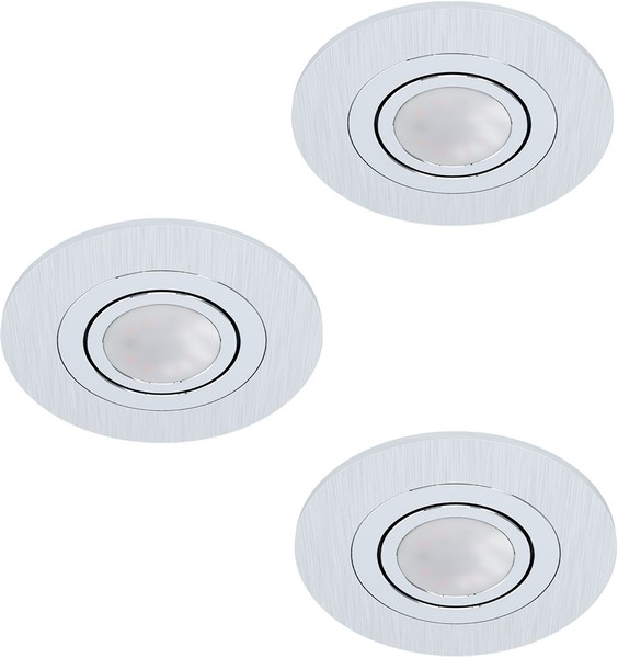 3X5W/GU10 Einbauleuchten IP20 Nickel Satiniert Aluminium GebüRstet Modern-image