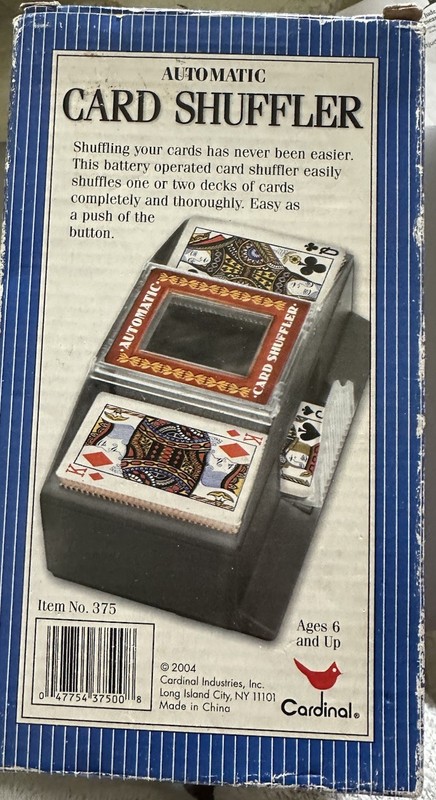 Cardinal 2 Deck Automatic Card Shuffler Machine - Black