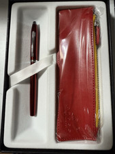 CROSS Century II Limited Edition Metallic Ruby Red Rollerball Pen New Red Pouch