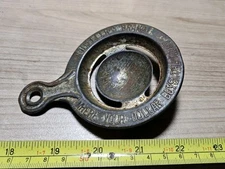 Vintage Shiffler & Brandt Advertising Tin Metal Egg Separator