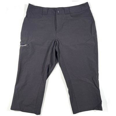 EMS Eastern Mountain Sports Grey Hiking Capri Pants 8 Stretch Outdoor Gorpcore