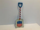 Vintage Ohio Art Metal Toy Shovel Red, White & Blue Theme 12”