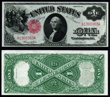 1917 $1 BEAUTIFUL AU+ Large Size Legal Tender United States Note!