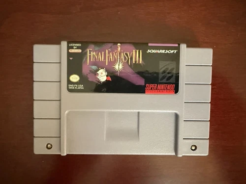 Final Fantasy 3 SNES Authentic Cartridge Tested Working/Saving