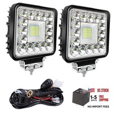 4 Inch LED Light Pods Bar with Wiring Harness, Cube LED Work 2 Cube with Wiring