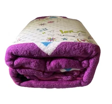 Little Miss Matched BeYOUtiful Throw Blanket NEW Soft Purple Girls Comfy Cute