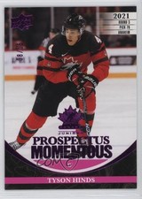 2023 Upper Deck Team Canada Juniors Electric Pink 8/15 Tyson Hinds #PM-21 0l2k