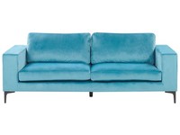 Sofa Polsterbezug In Hellblau Moderner 3-Sitzer Couch Polstersofa Vadstena
